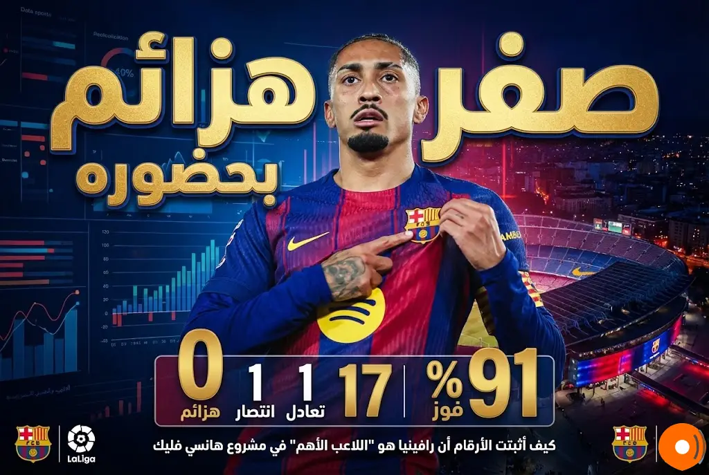 صفر هزائم بحضوره: كيف أثبتت الأرقام أن رافينيا هو أهم لاعب في مشروع هانسي فليك